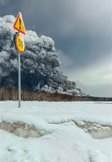 Volcano eruption on Russia’s Kamchatka spews vast ash clouds